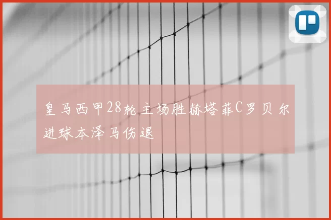 皇马西甲28轮主场胜赫塔菲C罗贝尔进球本泽马伤退